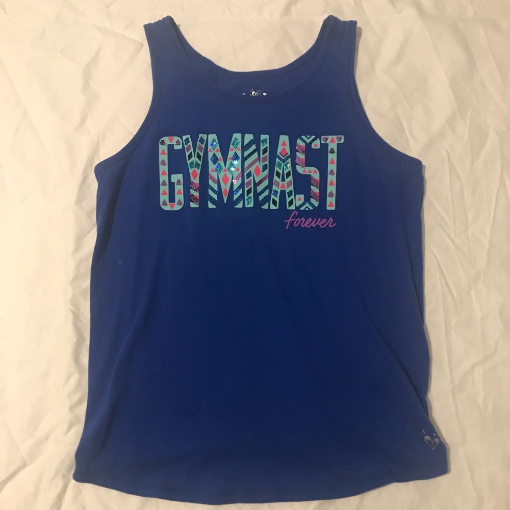 Girls justice gymnastics tank top
